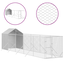 vidaXL Perrera de exterior con toldo acero galvanizado plata 2x2x2,5 m, , large indicador imagen numero 8